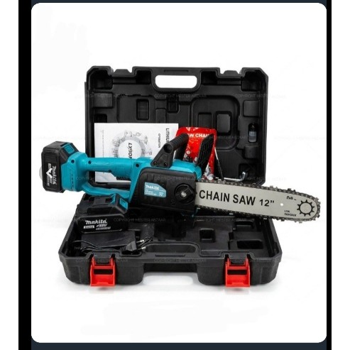 اره زنجیری شارژی 12 اینچ(30 سانت)دو باتری براشلس طرح ماکیتا مدل makita M14